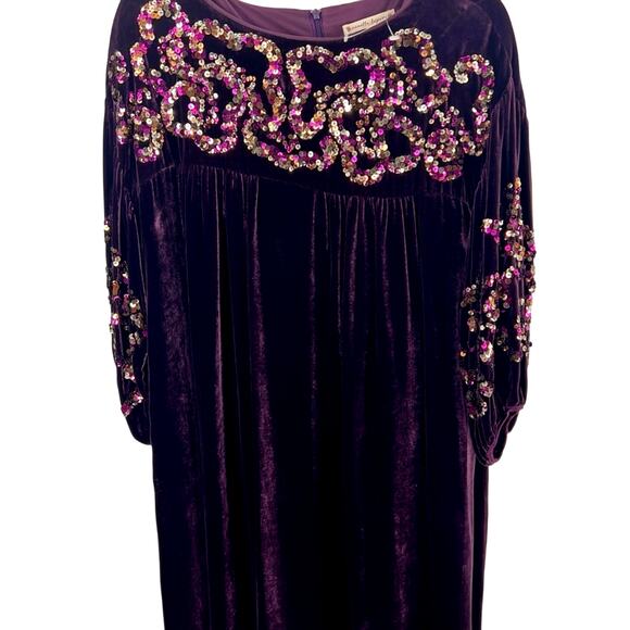 Nanette Lepore NEW Velvet Sequin Dress Women’s Dressy Cocktail Fall - Picture 1 of 9